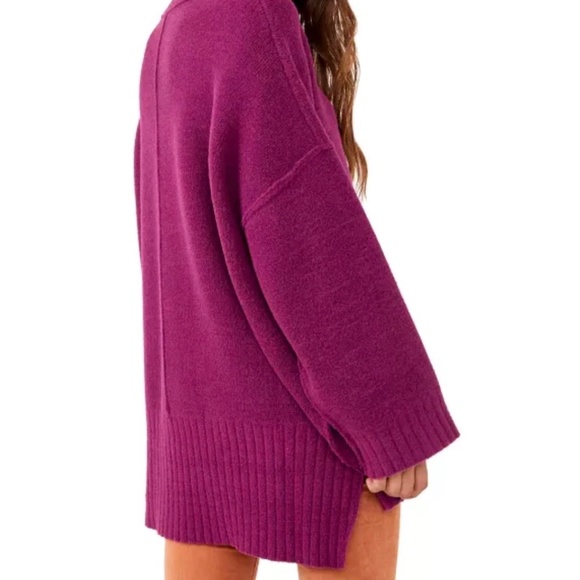 Free People Peached Plum Tunic Sweater - Picture 2 of 7